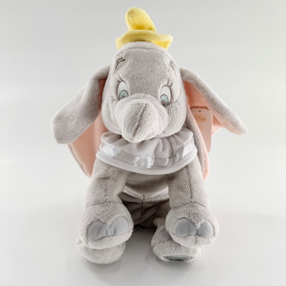 Disney Store Dumbo Baby Plush NWT Silver Ruffle Collar Rare Hard to Find Nursery
